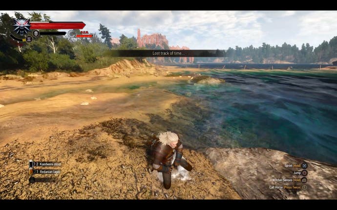 A screenshot of The Witcher 3: Wild Hunt, showing how Stellar7Project's long COVID mod represents possible symptoms of memory loss.